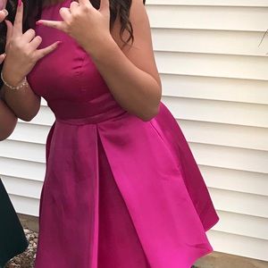 hot pink formal dress